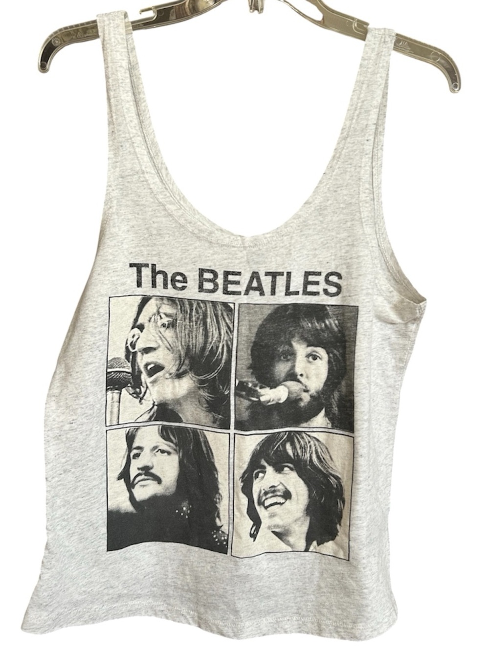 The Beatles Forever 21 Graphic Band Tank Top Gray Size Small